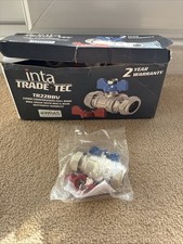 INTA TR22BBV 22mm Full Bore Compression Ball Valve Butterfly Handle Red/Blue