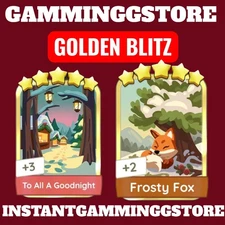 Choose any Frosty fox & To All A Goodnight golden blitz Mono_poly Go Stickers