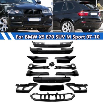 FOR BMW X5 E70 SUV M TECH BODY KITS 2007-2010 FRONT & REAR BUMPER SPOILERS BLACK