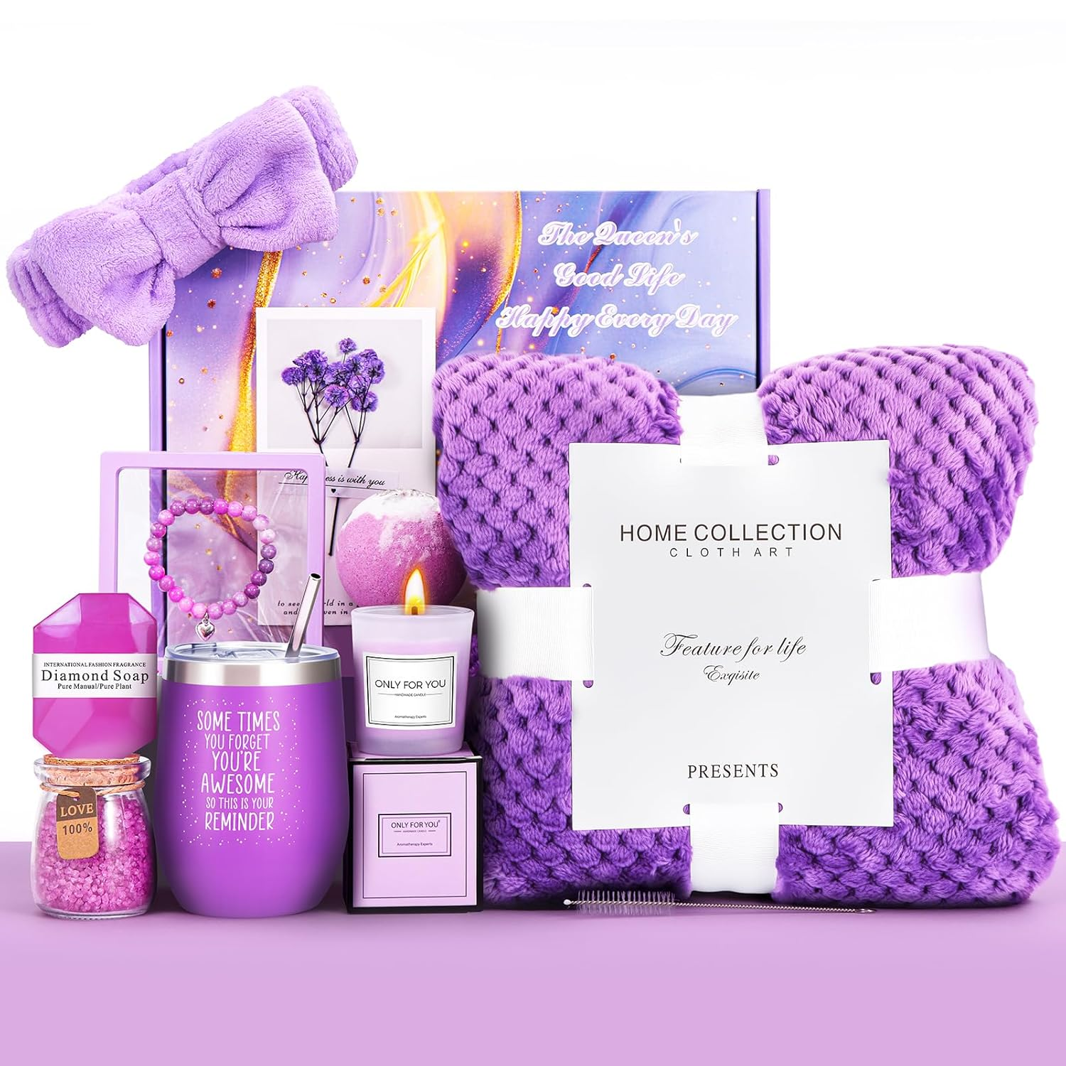 Birthday Gifts for Women, Self Care Gifts Get Well Soon Gifts,Lavender Spa Flann