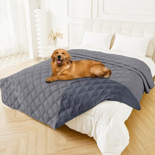 Waterproof Dog Blanket Reversible Pet Furniture Cover 82 x 120 Inch Grey