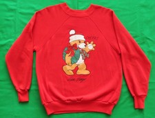Teddy Bear Christmas Vintage 1980's Sweatshirt San Diego Santa Holiday Wreath