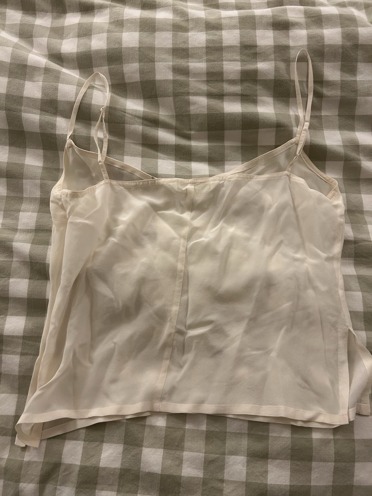Max Studio Women’s 100% Silk Camisole Blouse White/Cream Size S