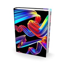 Easy Apply, Reusable Book Covers 1 Pk. Best 8x10 Textbook Jackets for Back Neon