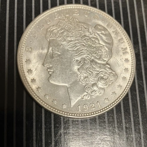 1921 Morgan Silver Dollar $1 US Coin Business Strike 0.9 Fineness Uncertified