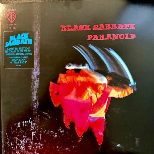 BLACK SABBATH – Paranoid. 2016 Reissue Blue Vinyl LP. Gatefold w/Hype Sticker
