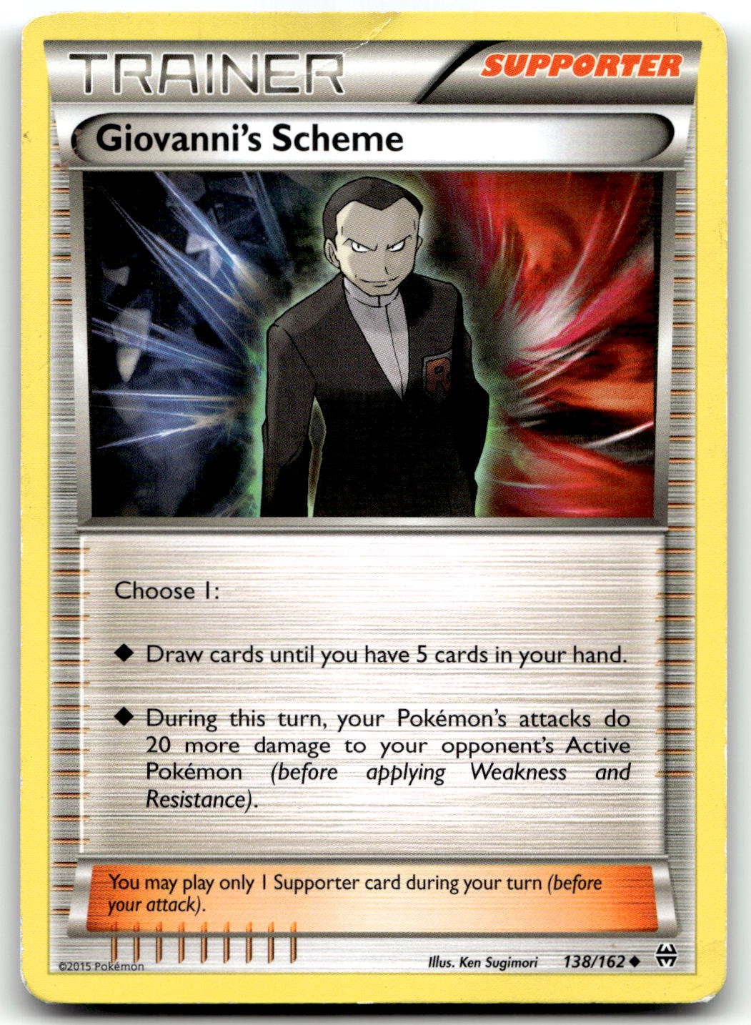 Giovanni's Scheme 138/162 XY - BREAKthrough Uncommon Normal Pokemon TCG HP