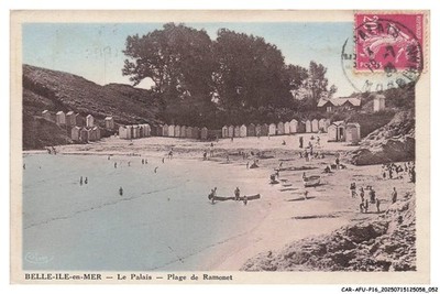 CAR-AFUP16-0802-56 - BELLE-ILE-en-MER - Der Palast - Ramonet Strand
