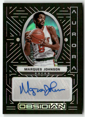 2021-22 NBA Panini Obsidian No. AUR-MJO Marques Johnson Aurora Auto 29/149