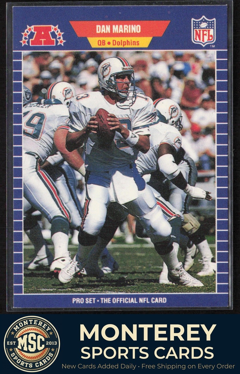 Dan Marino #220 Football Cards 1989 Pro Set trading card — raw and PSA graded price guide