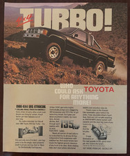 1986 Toyota Truck Turbo 4x4 Sr5 Xtracab Vintage Print Ad Pick Up 1986 Toyota Truck Turbo 4x4 Sr5 Xtracab Vintage Print Ad Pick Up