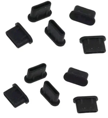 10X Type-C Dust Plug USB Charging Port Protector Silicone Cover for Smart Phone*