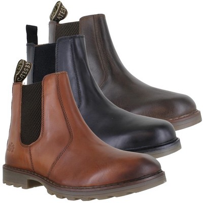 Herren Catesby Smart Leger Leder Händler Chelsea Zum Überziehen Stiefel Größen 7 bis 12