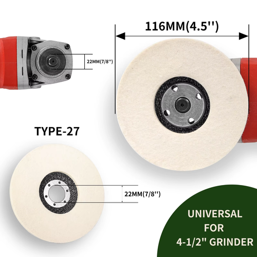100/115/125Mm Wool Felt Polishing Pad Sturdy Angle Grinder Polishing Disc for Me - 第 8/16 張圖片