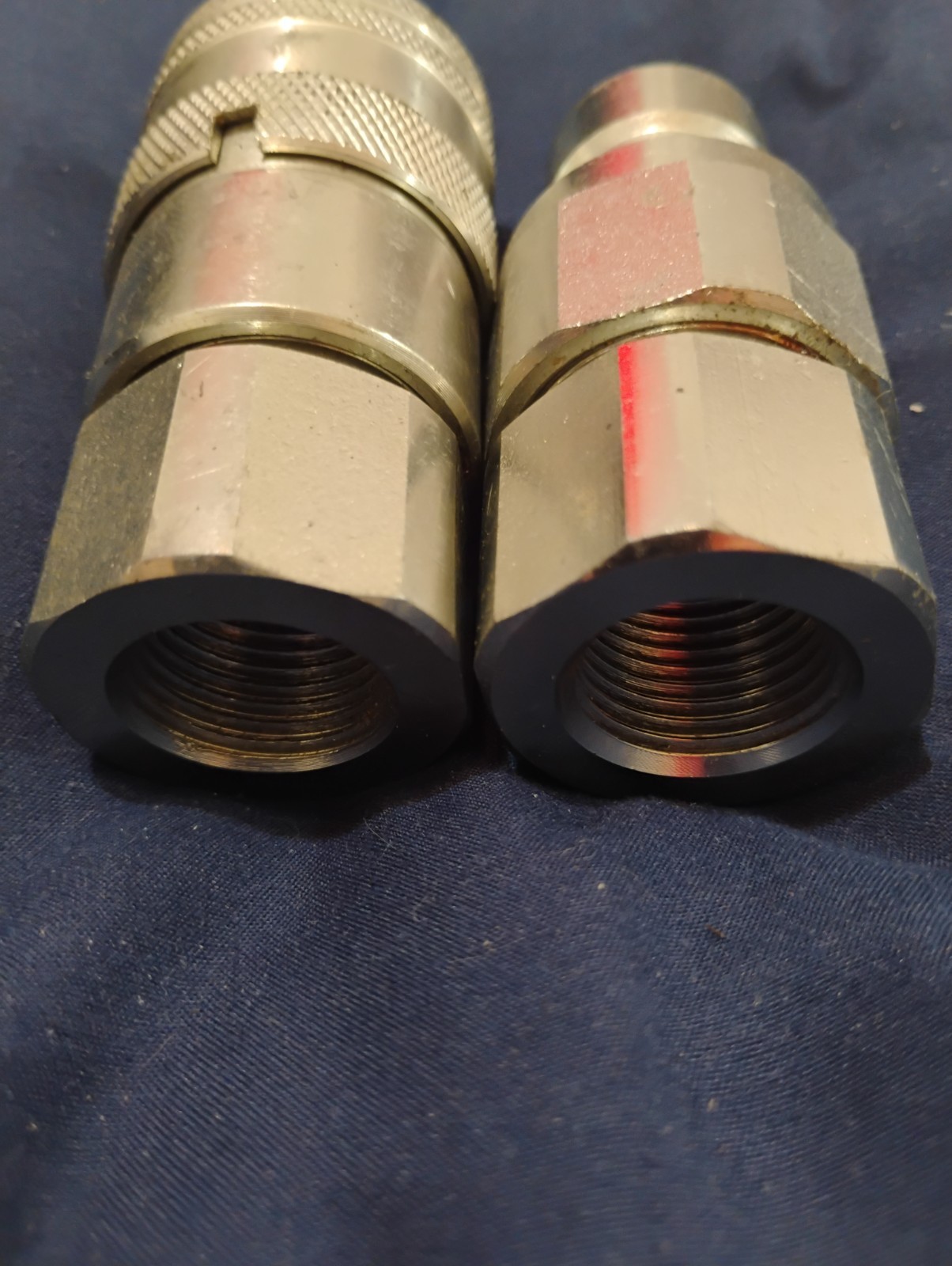 New Set G 1/2 Hydraulic Flat Face Skid Steer Quick Coupler Disconnects ISO16028