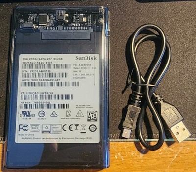 SANDISK 512GB 2.5'' EXTERNAL SSD DRIVE SD7SB2Q-512G-1006 TRANS