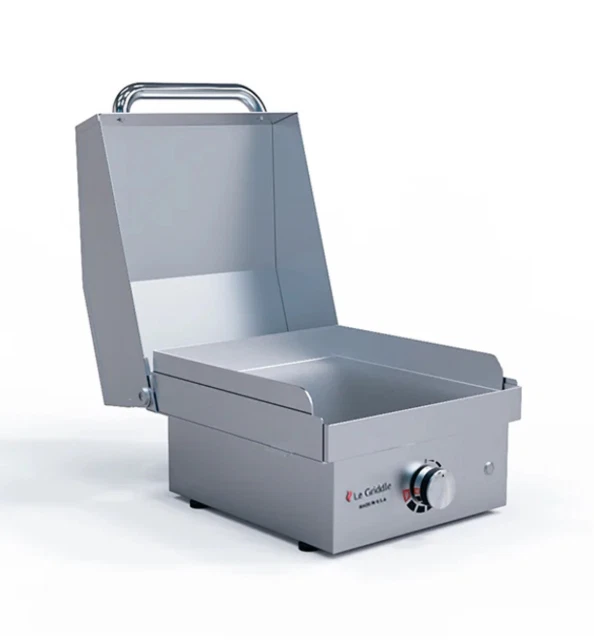 Le Griddle Wee 16" 1-Burner Built-In Electric Griddle with Lid - Thumbnail 4