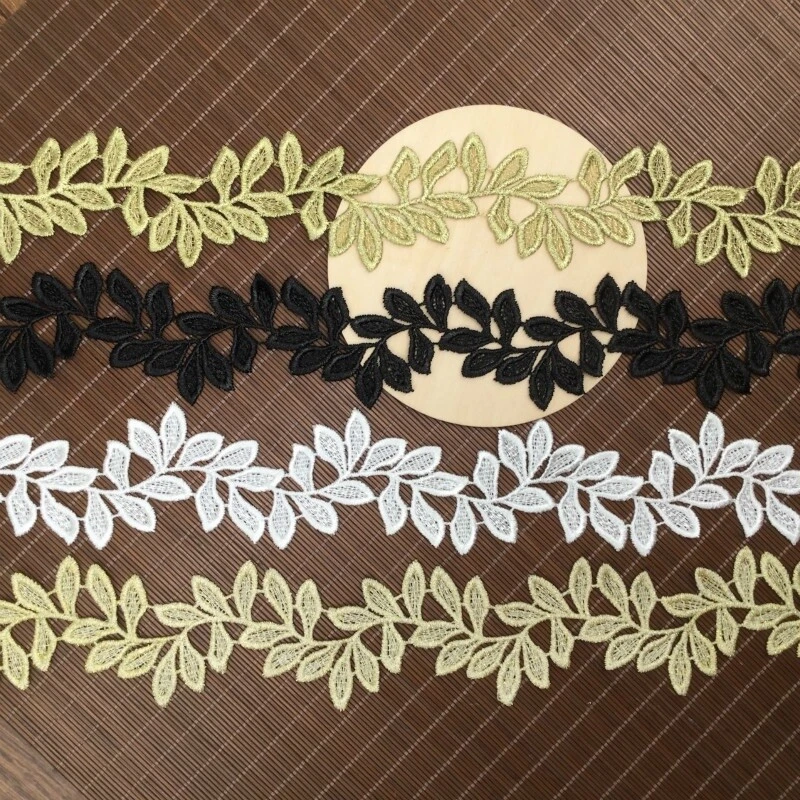 HXSCOO 1M Colorido Bordado De Encaje DIY Vestido De Boda Para Mujer, Ropa De Tela Para El Hogar, Adorno De Sofá Textil Para El Hogar, 9.8 In De Ancho (color