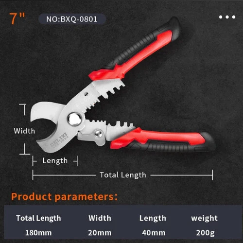 Multi Tool Pliers Crimping Pliers Wire Stripper Multi Functional Snap Ring