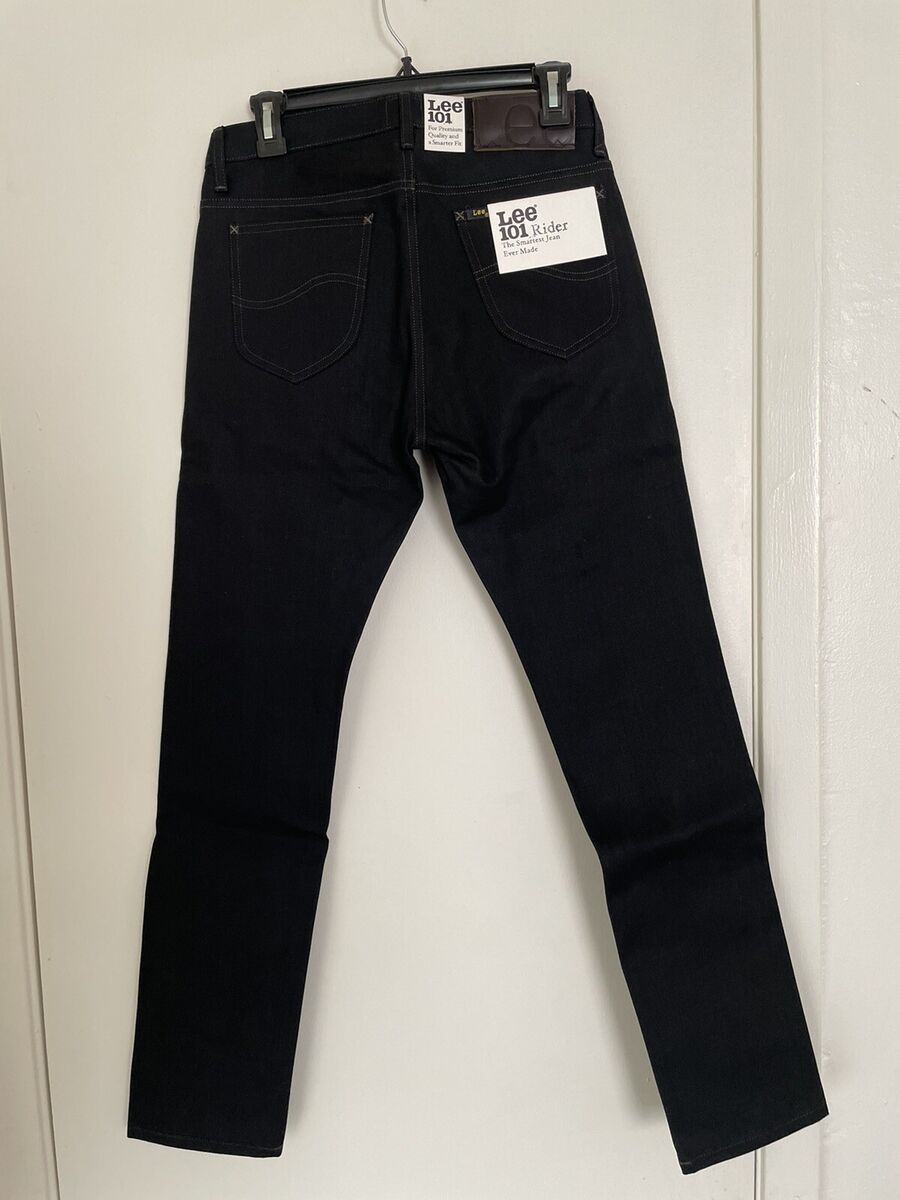 NWT Lee 101 Rider RAW 13oz Selvedge Black Jeans Zipper Fly NWT Lee 101 Rider RAW 13oz Selvedge Black Jeans Zipper Fly