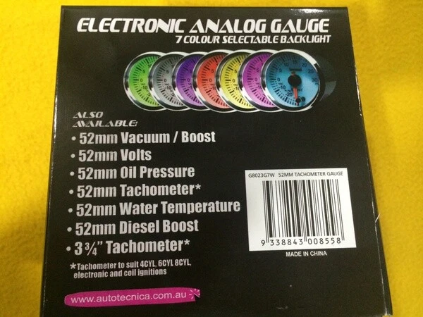 Autotecnica G6148G7WD Boost gauge Turbo diesel 30 Psi (2 Bar) 52mm 2" White - Image 2 of 3