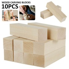 10Pcs 4inch Basswood Carving/Whittling Wood Blocks Crafts Tool Kit 10*2.5*2.5cm
