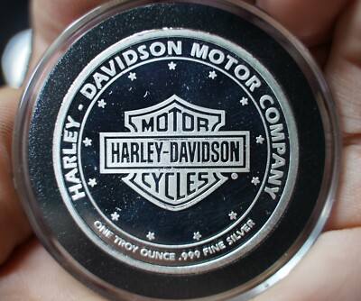 1993 Harley-Davidson 90th Anniversary 1oz 999 fine silver round