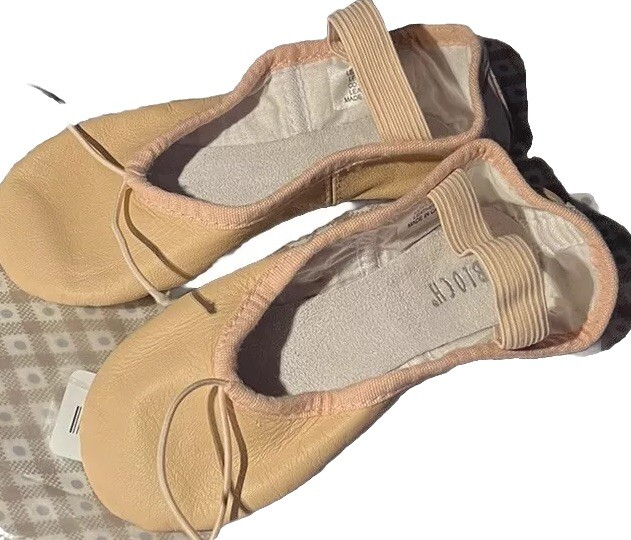 SAOLA NUOVA SUOLA IN PELLE BLOCH SCARPE DA BALLO PANTOFOLE ROSA danza TAGLIA 10B S0205G