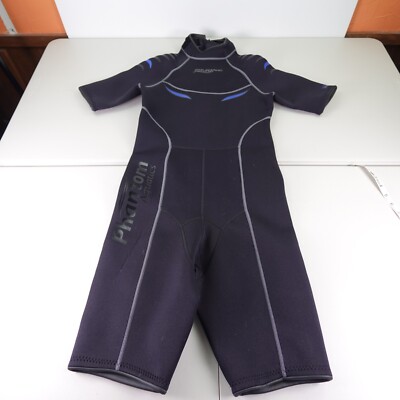 Phantom Aquatics Marine Shorty Wetsuit Black Men s Sz L Snorkeling Scuba Surfer