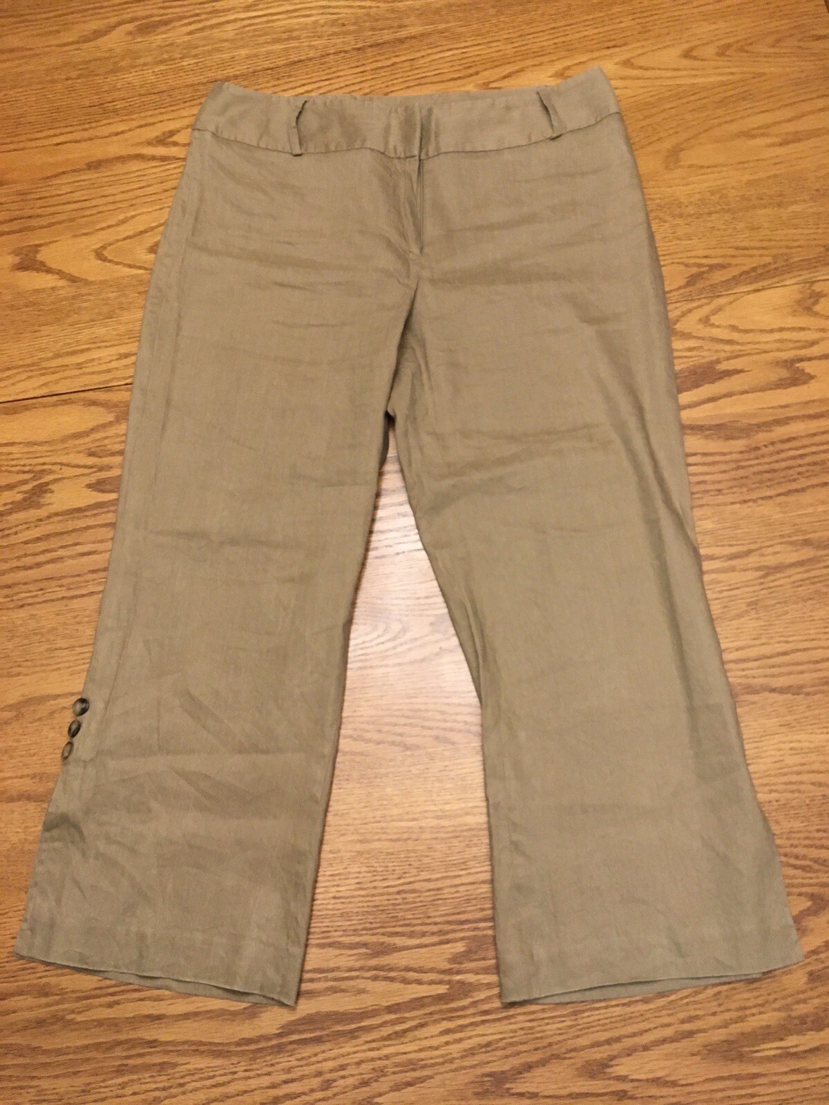 APT. 9 Womens Crop 54% Linen Pant Size 12