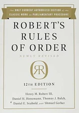 Robert's Rules of Order Newly Revised, 12th edition - Paperback - GOOD