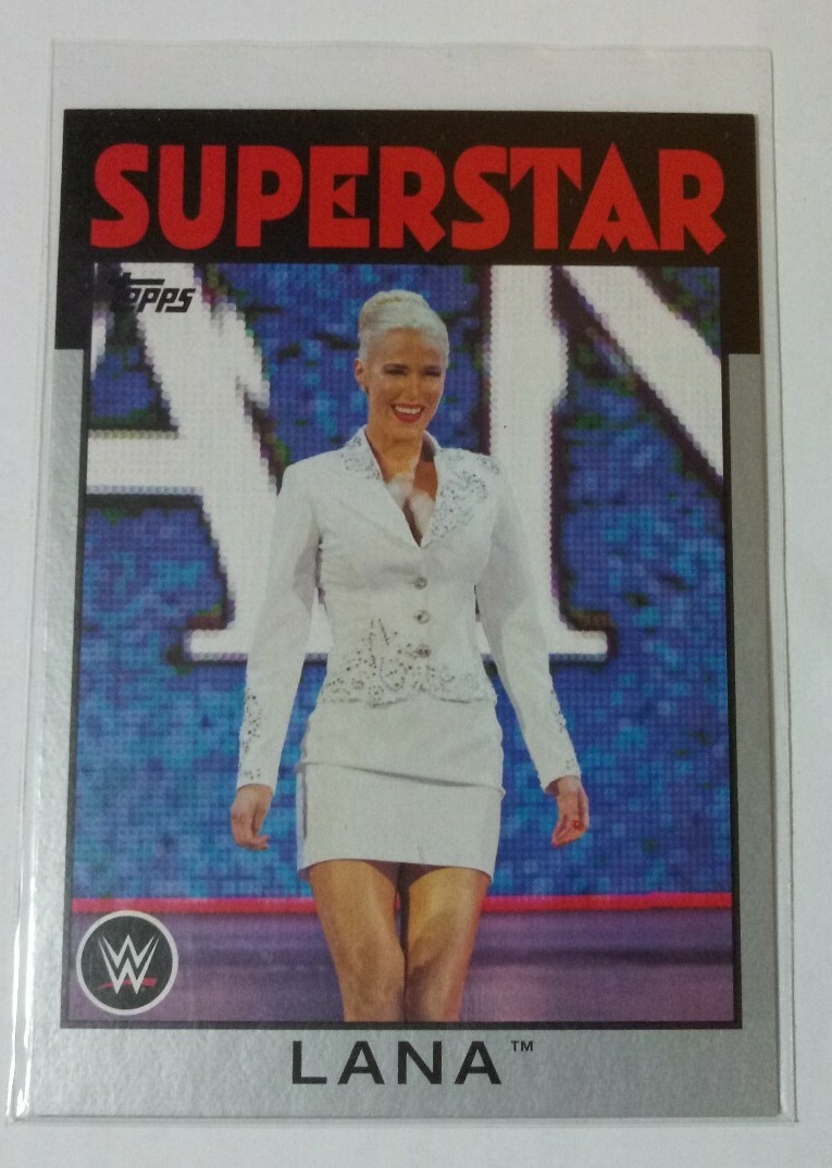 WWE Lana #46 2016 Topps Heritage Silver Parallel Card SN 43 of 50