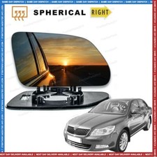 Right off side wing mirror glass for Skoda Octavia 2004-2009 Heated Driver