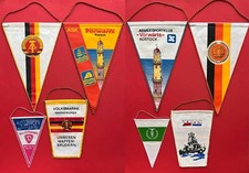 4 x DDR Wimpel SG DYNAMO Rostock Nord, Volksmarine, Vorwärts Rostock 1972    ( 8