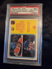 1982-83 O-PEE-CHEE 237 SHORT HANDED GOAL LEADERS W. GRETZKY/M. GOULET PSA 8 NMMT