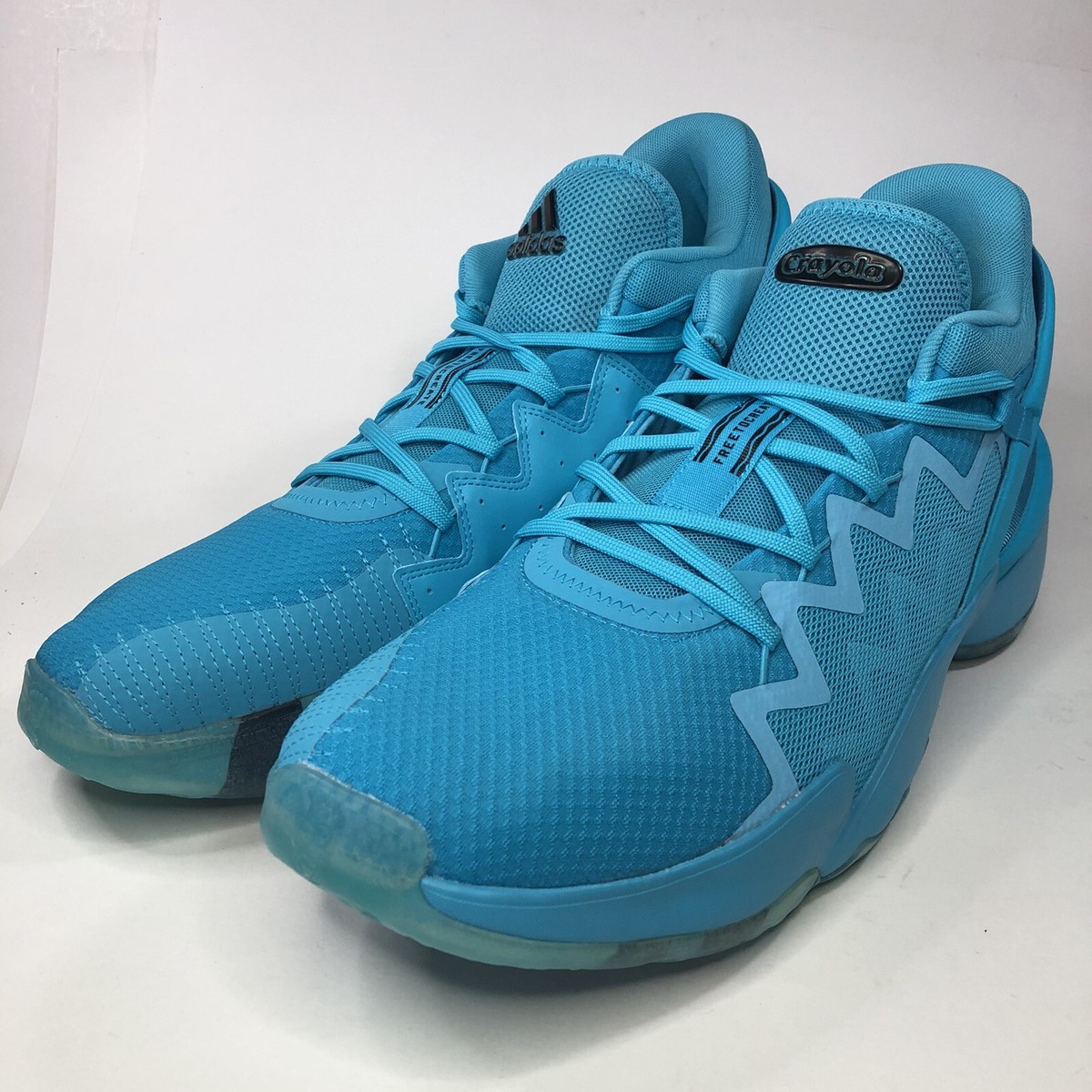 adidas Issue x Crayola Signal Cyan Basketball Sneakers Size 18 Blue