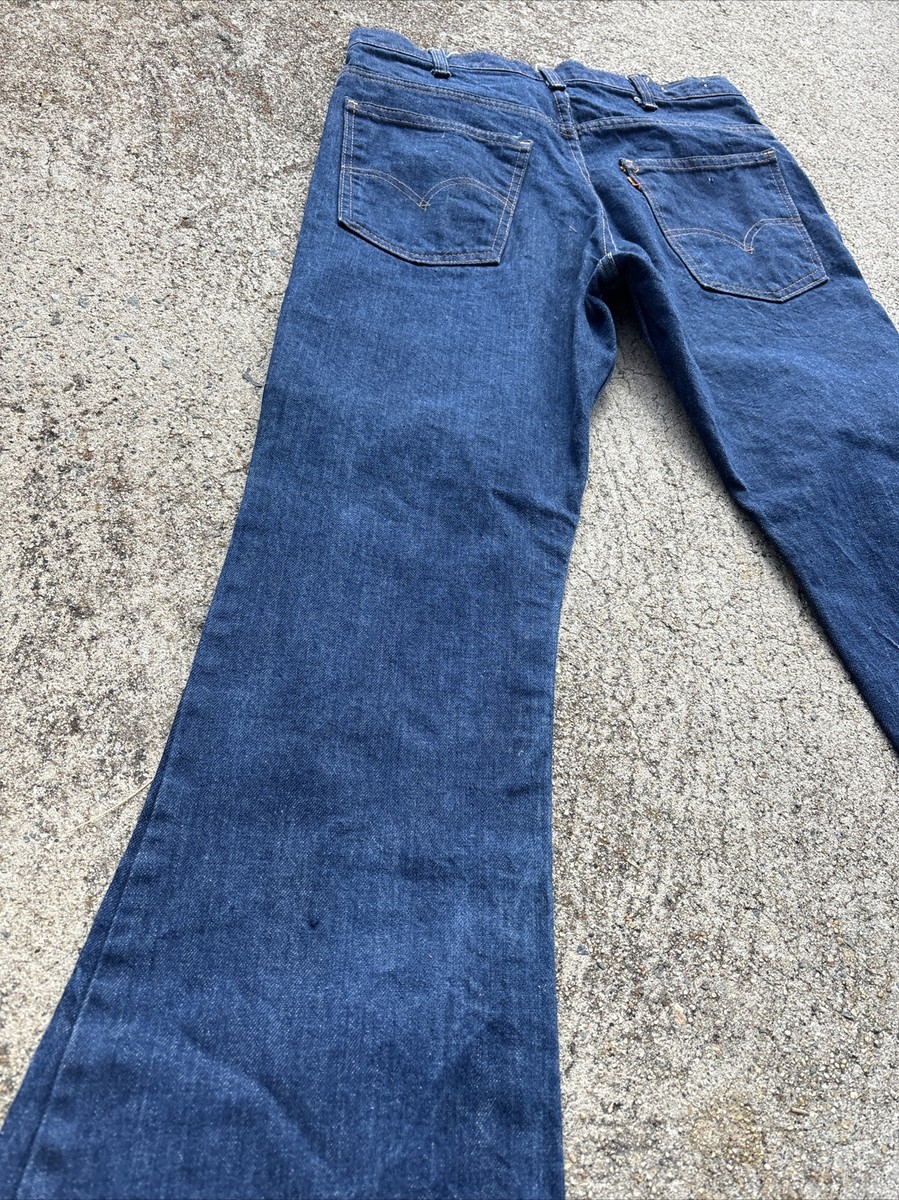 Vintage Levi's 646 Orange Tab 70's Bell Bottom Jeans Dark