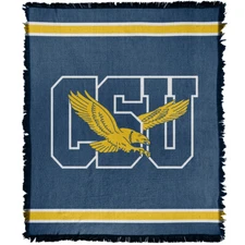 Coppin State University Blanket, 50"x60" Primary Logo Woven Cotton Blend Throw