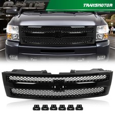Grille Fit For 2007-2013 Chevrolet Silverado 1500 Black Shell W Black Insert Grille Fit For 2007-2013 Chevrolet Silverado 1500 Black Shell W Black Insert