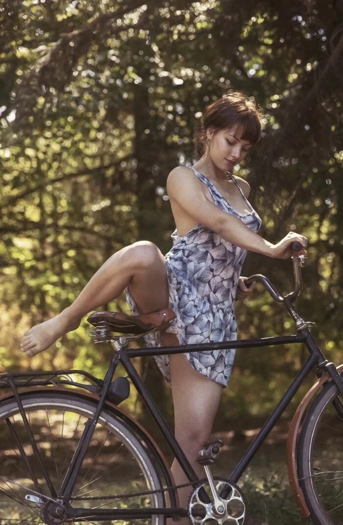 Woman on bicycle hotsell
