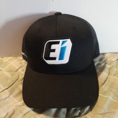 ENGINE ICE CAP HAT ADJUSTABLE BLACK MESH TRUCKER 