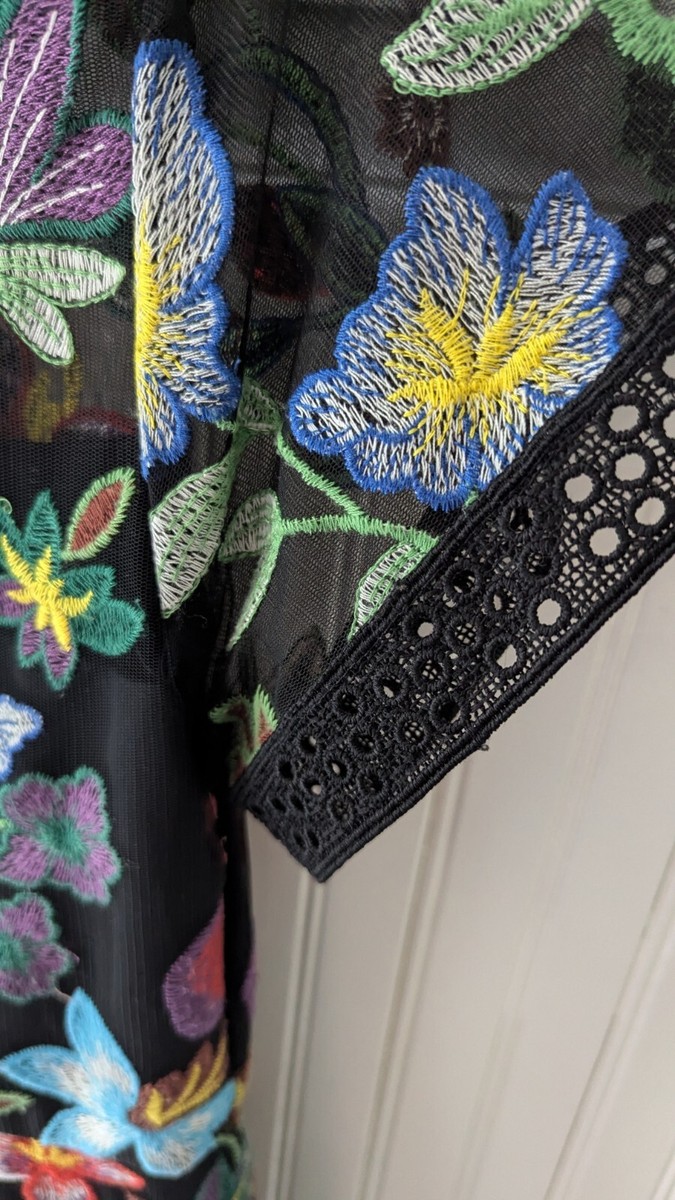 Anthropologie Vone Janine Embroidered Dress floral Tiered US Size 8 orig $349 | eBay Anthropologie Vone Janine Embroidered Dress floral Tiered US Size 8 orig $349 | eBay