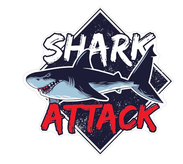 Sticker Bomb Shark Shark Attack Sticker Stickers A464 | eBay