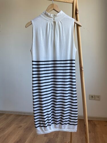 Allude Cashmere Striped Sleeveless Dress Size S - Picture 2 of 7