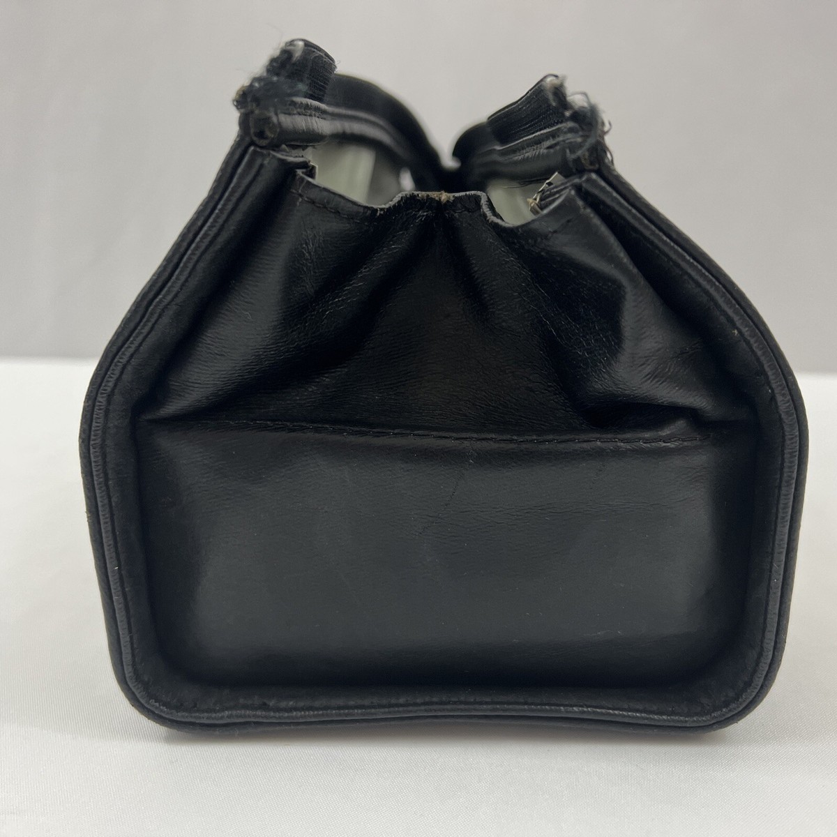Vintage Men's Vanity Travel Black Case Retro Toiletry Bag Zipper