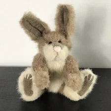 VINTAGE THE BOYD COLLECTION BROWN CREAM JOINTED BUNNY RABBIT 8" PLUSH