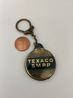 VTG European TEXACO SMPP (Chevron) Oil Gas Petrol Green Vinyl Promo Keychain B
