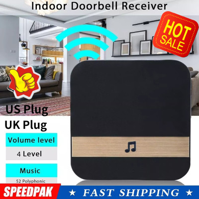 Wireless WiFi Doorbell Dingdong Receiver For Smart Chime Ring Video Door-Bell UK