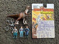 Vtg 80s 1987 Tyco Dino Riders Lot Of Figures + Deinonychus Raptor Dinosaur Proto