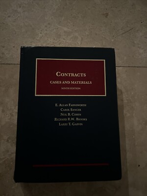 Contracts Cases And Materials, 9th Edition, Farnsworth et al, Hardback